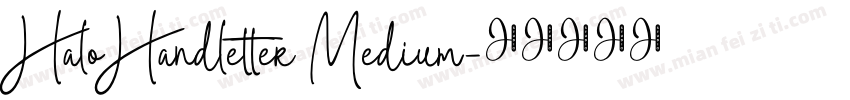HaloHandletter Medium字体转换